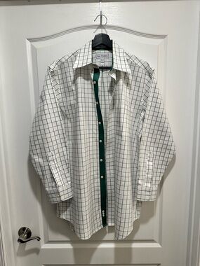 Paul Frederick Men’s Long Sleeve 100% Cotton Dress Shirt, Size 15.5-32